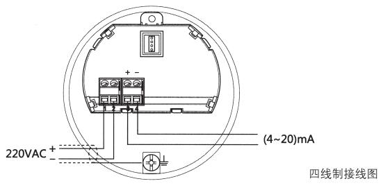 水滴天線雷(léi)達物位計四(si)線制接線圖(tú)