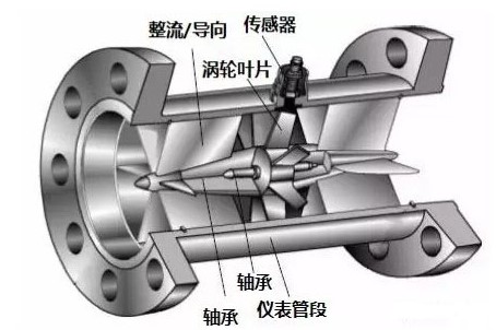 渦(wo)輪流量計(ji)結構透視(shì)圖