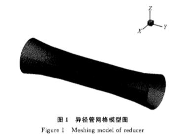電磁流量(liàng)計異徑管網格(gé)模型圖