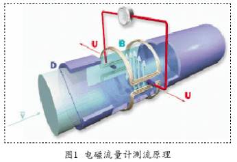 防爆電磁(cí)流量計測流(liú)原理圖