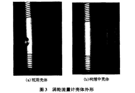 渦輪(lun)流量計(jì)殼體外(wai)形圖示(shì)