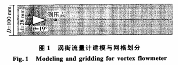 渦街流(liu)量計建模與網(wang)格劃分
