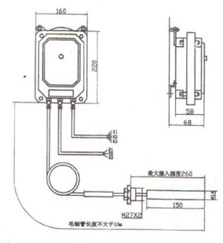 變壓器溫度指示(shi)控制器外形圖
