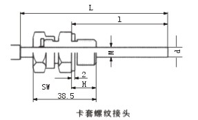 雙金屬溫度計卡(kǎ)套螺紋接頭
