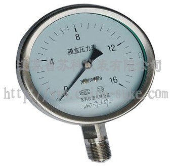 不鏽(xiù)鋼膜盒(he)壓力表(biao)